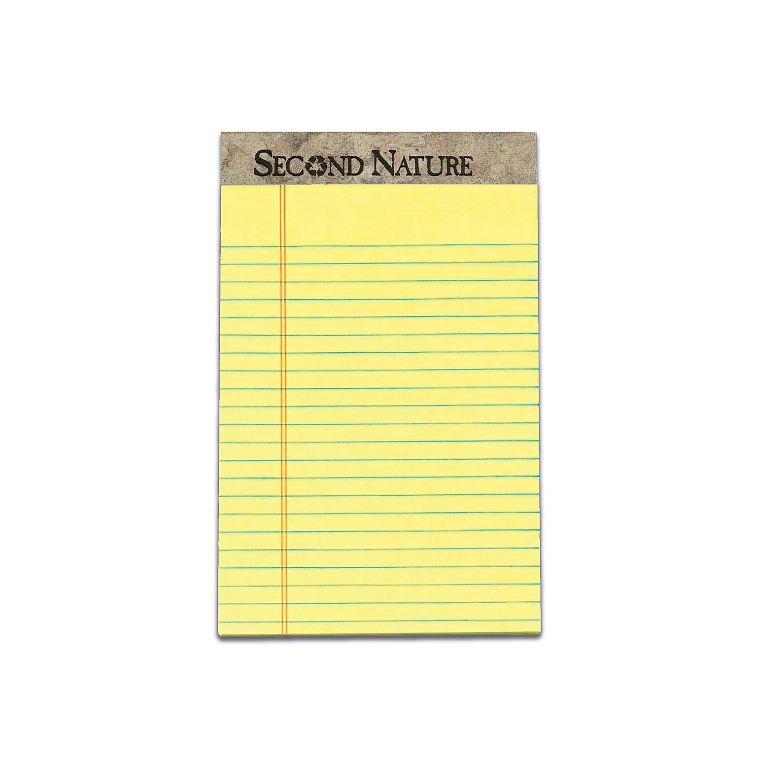 TOPS Second Nature Notepads, 5 x 8, Narrow, Canary, 50 Sheets/Pad, 12 Pads/Pack (TOP 74840)