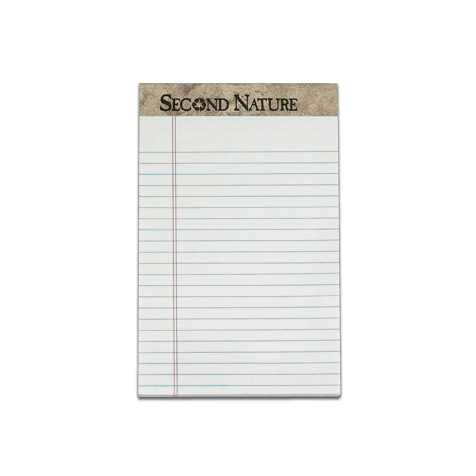 TOPS Second Nature Notepads, 5 x 8, Narrow, White, 50 Sheets/Pad, 12 Pads/Pack (74830)