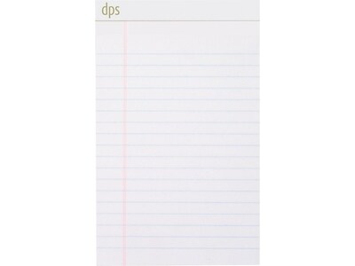Diversity Products Solutions by Staples Notepads, 5 x 8, Narrow, White, 50 Sheets/Pad, 12 Pads/Pack (DPS20000)