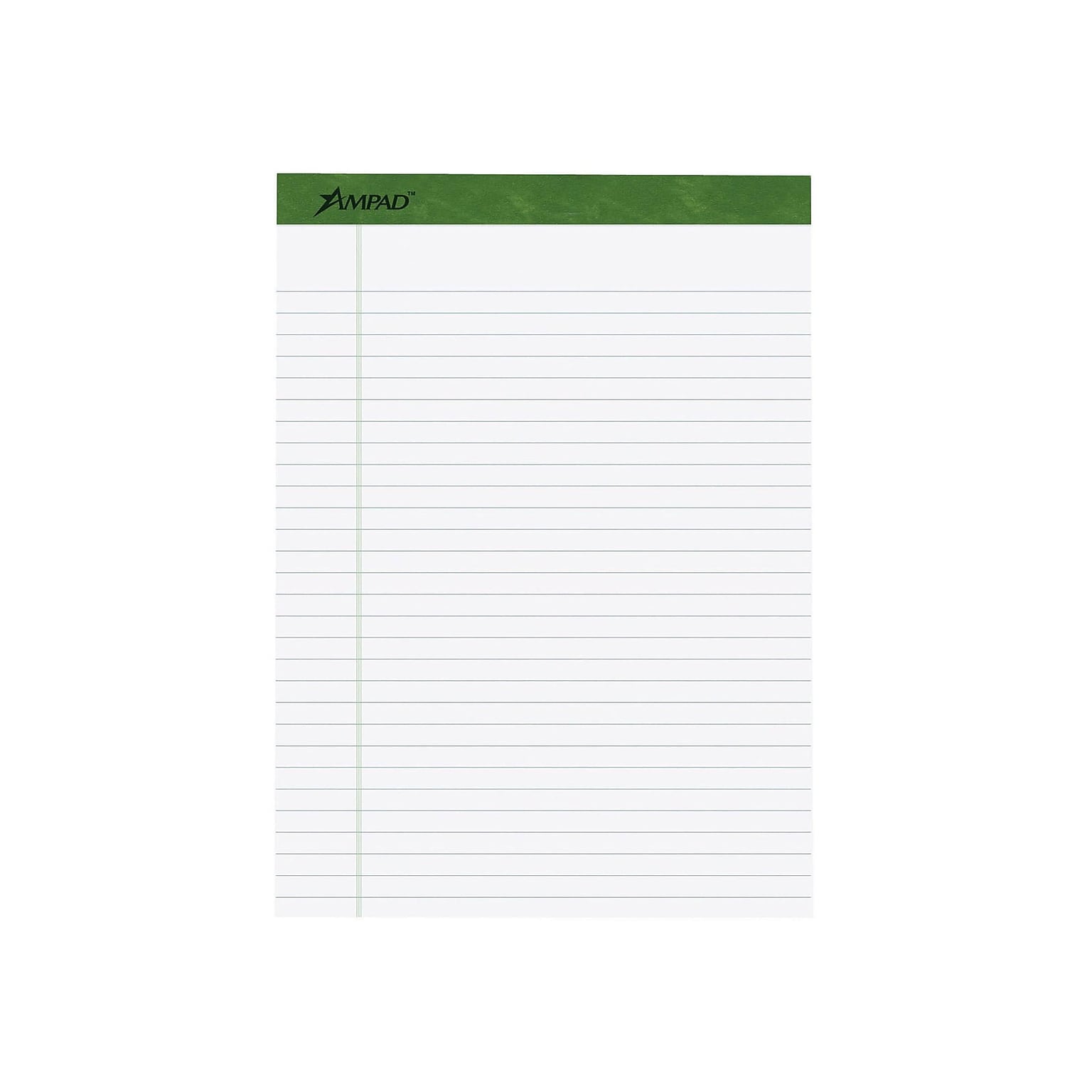 Ampad Earthwise Notepads, 8.5 x 11.75, Wide, White, 50 Sheets/Pad, 4 Pads/Pack (TOP 40102R)