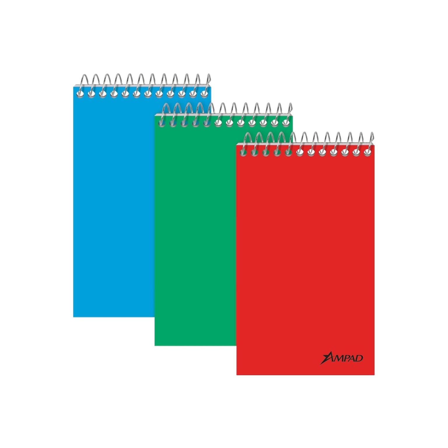 Ampad Memo Pads, 3 x 5, Narrow, Assorted, 60 Sheets/Pad, 3 Pads/Pack (OXF 45-093)