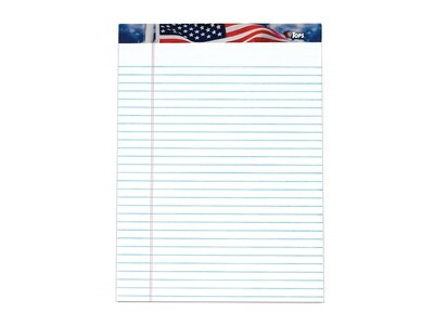 TOPS American Pride Notepads, 8.5 x 11.75, Wide, White, 50 Sheets/Pad, 12 Pads/Pack (TOP 75111)