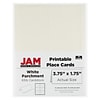 JAM Paper® Printable Place Cards, 1.75 x 3.75, White Placecards, 12/pack (2225916894)