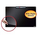 Justick™ by Smead® Black Mini Dry-Erase Board with Electro Surface Technology and Clear Overlay, Frameless, 24W x 16H (02548)