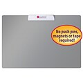 Justick™ by Smead® Frameless Mini Bulletin Board with Electro Surface Technology, 24W x 16H, Silver (02555)