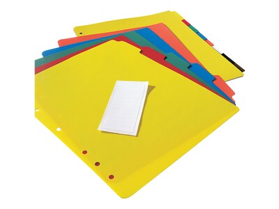 Avery Heavy-Duty Plastic Dividers with White Tab Labels, 5 Tabs, Multicolor (23080)