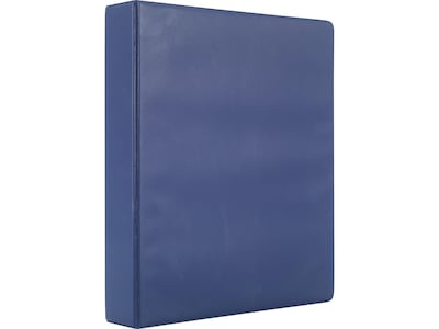 Staples Simply 1 1/2" 3-Ring Non-View Binder, Navy (26580)