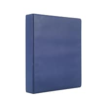 Staples Simply 1 1/2 3-Ring Non-View Binder, Navy (26580)