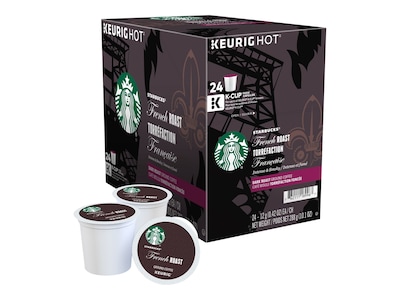 Starbucks(r) French Roast Coffee, Keurig(r) K-Cup(r) Pods, Dark Roast, 24/Box (9737)
