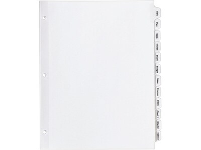 Avery Index Maker Paper Dividers with Print & Apply Label Sheets, 12 Tabs, White (11428)