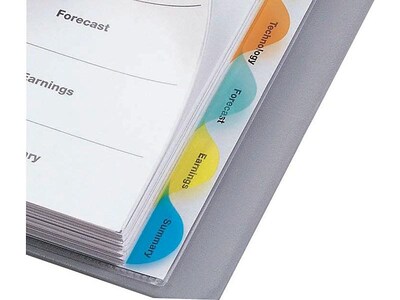 Wilson Jones View-Tab Blank Polypropylene/PP Dividers, 8-Tab, Multicolor (W55063)