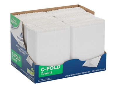 Georgia-Pacific Professional Series C-Fold Paper Towels, 1-ply, 200 Sheets/Pack, 6 Packs/Carton (2112014)