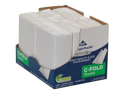 Georgia-Pacific Professional Series C-Fold Paper Towels, 1-ply, 200 Sheets/Pack, 6 Packs/Carton (211