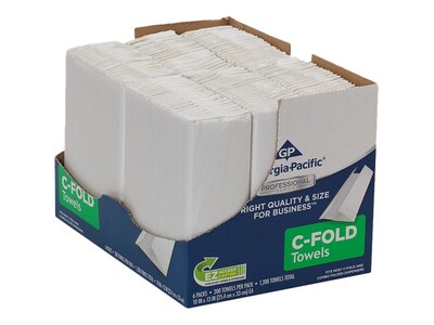 Georgia-Pacific Professional Series C-Fold Paper Towels, 1-ply, 200 Sheets/Pack, 6 Packs/Carton (2112014)