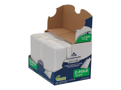 Georgia-Pacific Professional Series C-Fold Paper Towels, 1-ply, 200 Sheets/Pack, 6 Packs/Carton (2112014)