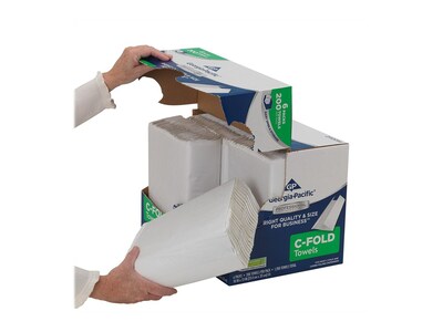 Georgia-Pacific Professional Series C-Fold Paper Towels, 1-ply, 200 Sheets/Pack, 6 Packs/Carton (2112014)