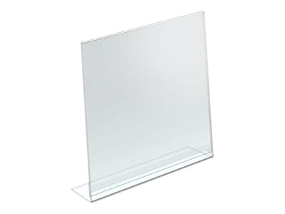 Azar Displays L-Shaped Sign Holders, 8.5W x 11H, Clear, 10/Pack (112714)