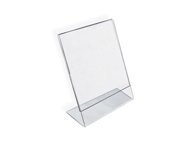 Azar Displays L-Shaped Sign Holders, 8.5"W x 11"H, Clear, 10/Pack (112714)