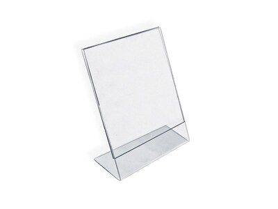Azar Sign Holders, 8.5 x 11, Vertical, Tabletop, Clear Acrylic, 10/Pack (112714)