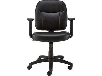 Quill Brand® Timbell Faux Leather Computer and Desk Chair, Black (28365)