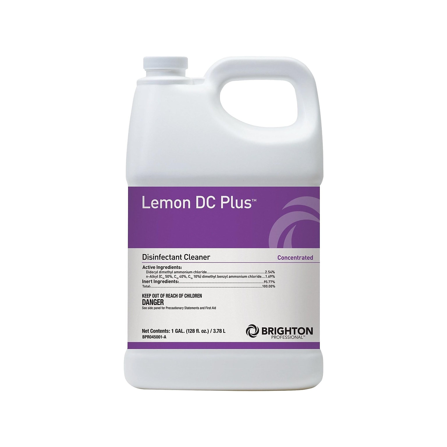 Brighton Professional™ Lemon DC Plus™ Disinfectant Cleaner, Lemon Scent, 1 Gallon (BPR045001-A-CC)