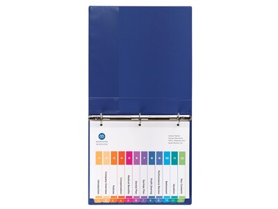 Avery Ready Index Numeric Paper Dividers, 12-Tab, Multicolor, 6/Pack (11196)