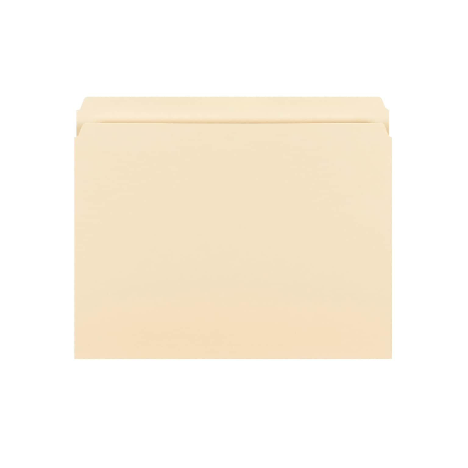 Smead File Folders, Straight-Cut Tab, Letter Size, Manila, 100/Box (10300)