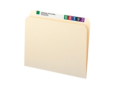 Smead File Folders, Straight-Cut Tab, Letter Size, Manila, 100/Box (10300)