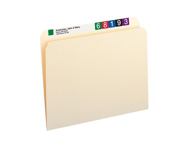 Smead File Folders, Straight-Cut Tab, Letter Size, Manila, 100/Box (10300)