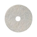 3M Natural Blend 27 Burnish Floor Pad, White, 5/Carton (330027)