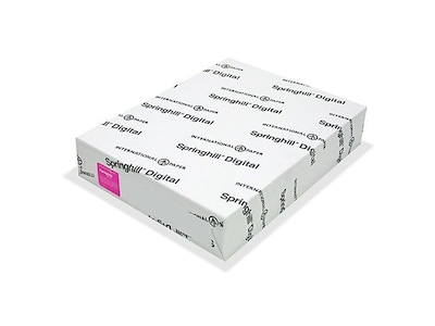 Springhill Digital Index 10% Recycled 8.5 x 11 Multipurpose Paper, 110 lbs., 92 Brightness, 250/Pa