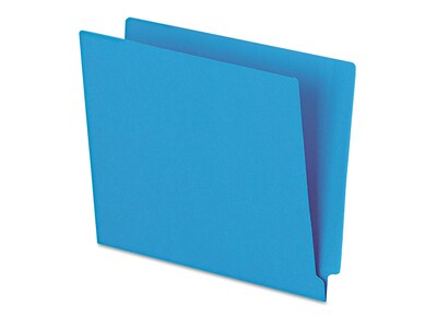 Pendaflex® Letter Straight Cut End Tab File Folder w/3/4 Expansion, Blue, 100/Pack