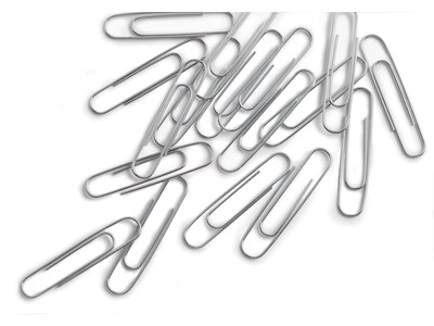 Basics Jumbo Size Office Paper Clips, Non Skid, 1000 Count (10 Pack  of 100), Silver