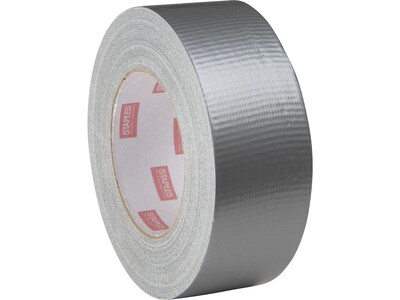 Staples® Acrylic Utility Duct Tape, Silver, Standard Grade, 2 x 60 yrds, 1 Roll