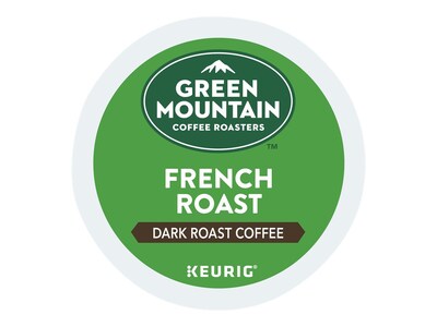 Green Mountain French Roast Coffee, Keurig K-Cup Pods, Dark Roast, 24/Box (6694)