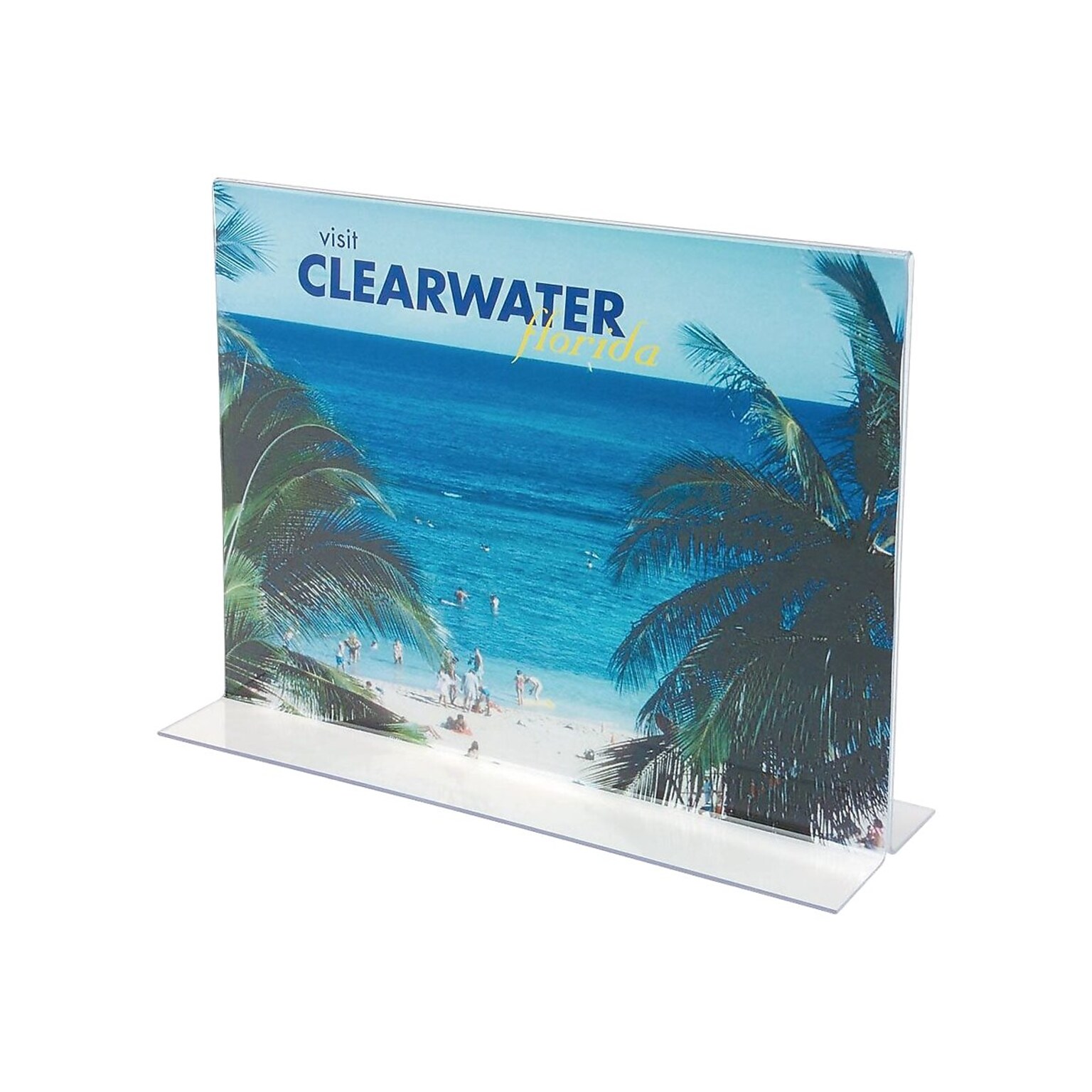 Staples Sign Holder, 11 x 8.5, Clear Plastic (ST16646)