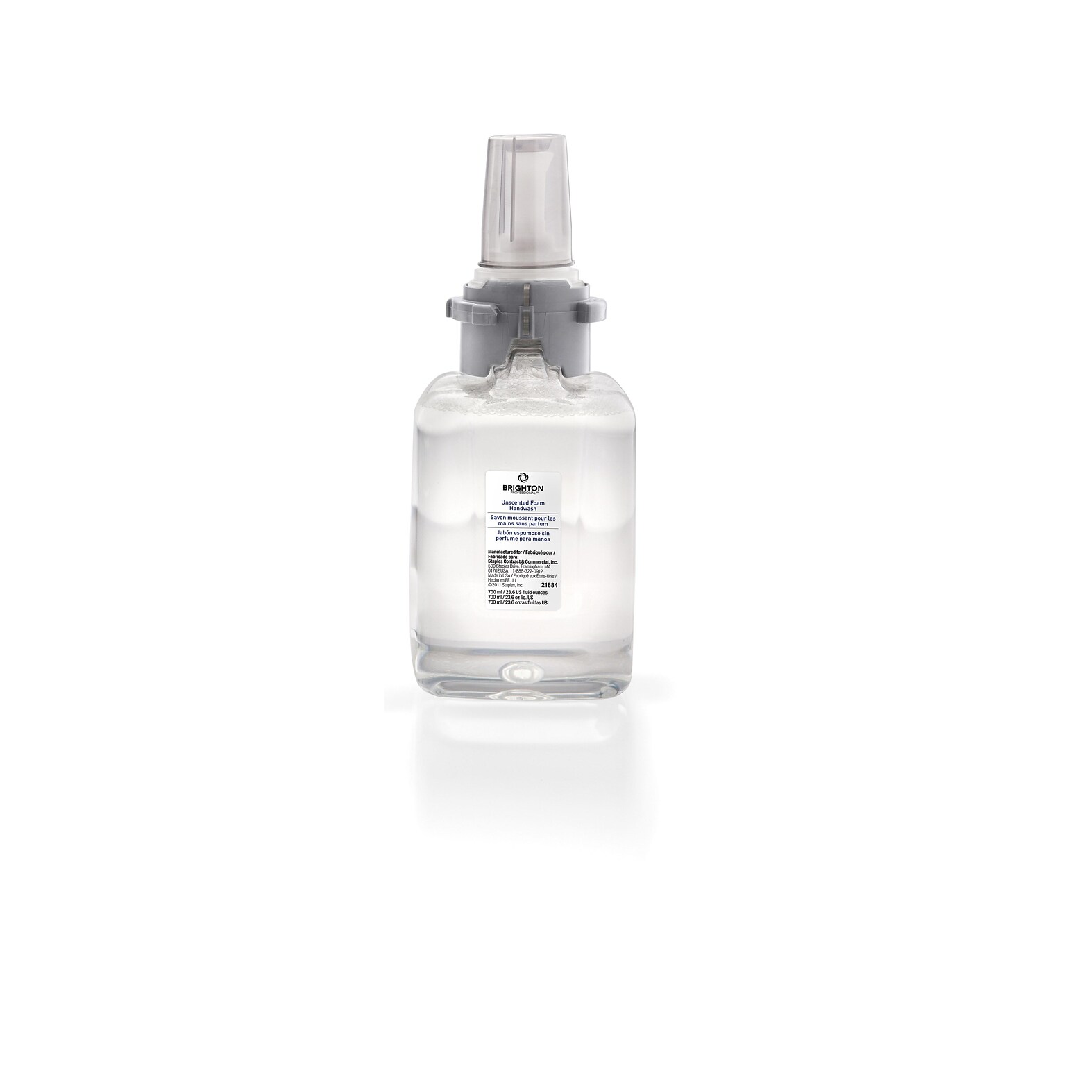 Brighton Professional Foaming Hand Soap Refill for ADX 7 Dispenser, 700 ml, 4/Carton (21884)