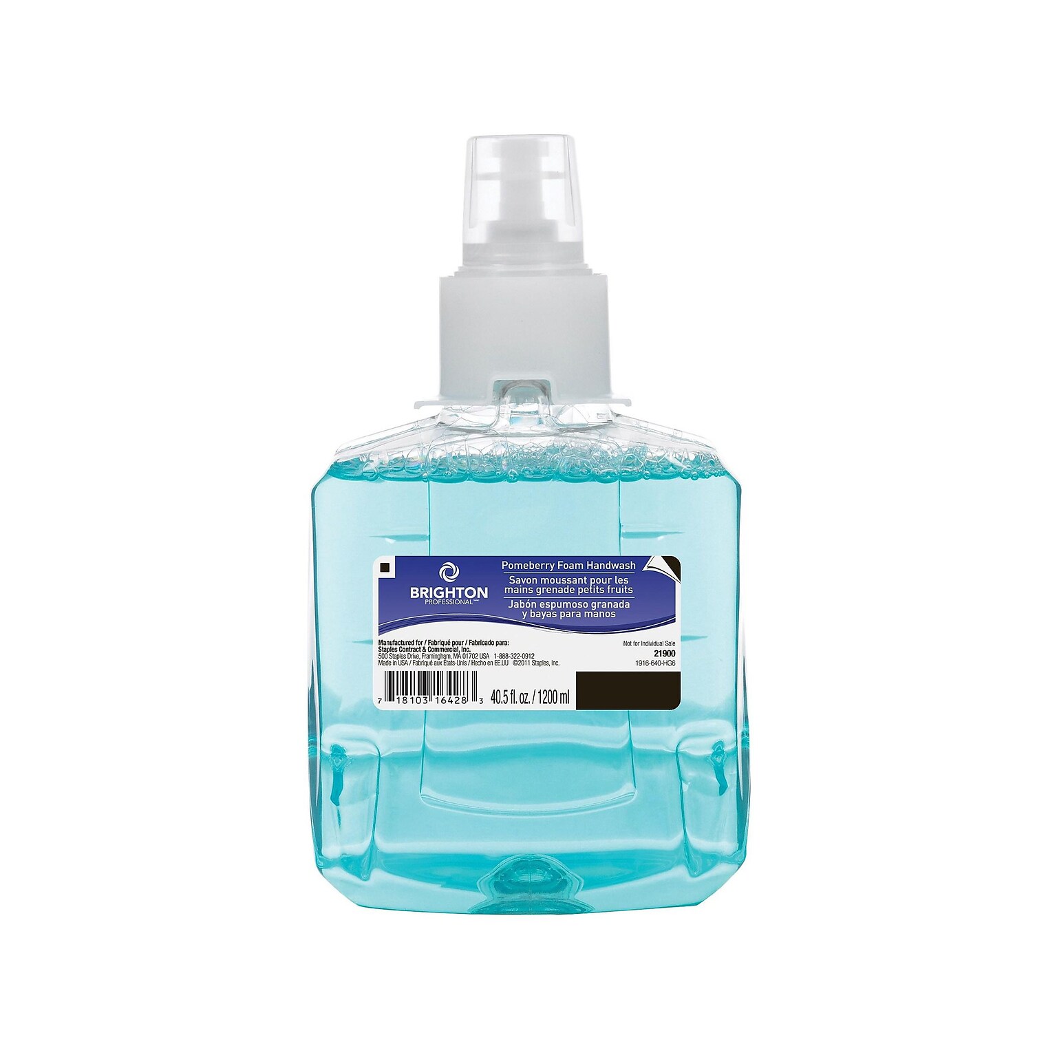 Brighton Professional Foaming Hand Soap Refill for LTX 12 Dispenser, Pomeberry Scent, 1200 ml, 2/Carton (21900)