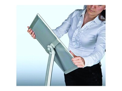 Azar Sign Holder, 8.5" x 11", Silver Metal (300235-SLV)
