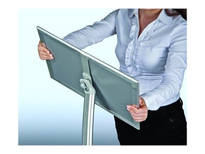 Azar Sign Holder, 8.5" x 11", Silver Metal (300235-SLV)