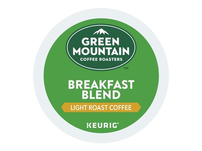 Green Mountain Breakfast Blend Coffee, Keurig® K-Cup® Pods, Light Roast, 24/Box (6520)