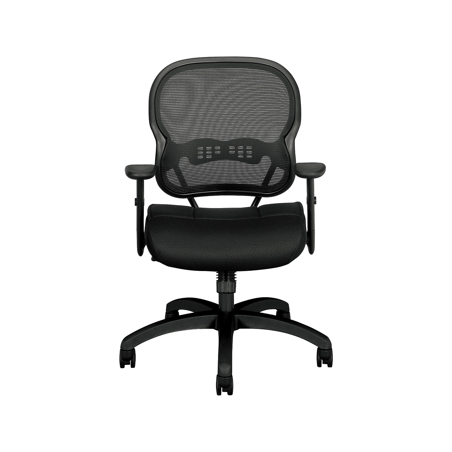 HON Wave Mesh Mid-Back Chair, Synchro-Tilt, Adjustable Arms, Black Sandwich Mesh (BSXVL712MM10)