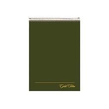 Ampad Gold Fibre Designer Series Notepad, 8.5 x 11.75, Wide Ruled, Classic Green Cover, 70 Sheets/