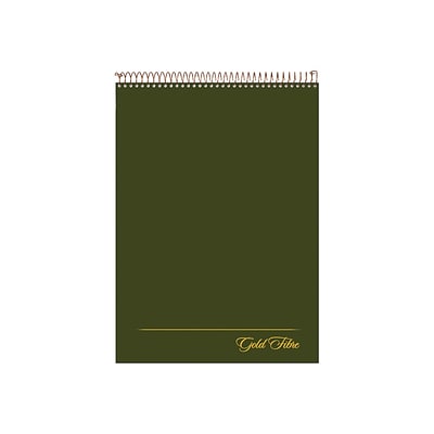 Ampad Gold Fibre Designer Series Notepad, 8.5 x 11.75, Wide Ruled, Classic Green Cover, 70 Sheets/Pad (20-811)