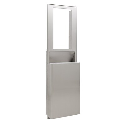 enMotion® Flex High Capacity Trash Receptacle for 15” Wall Cavity by GP PRO, Stainless, 9.03W x 21.