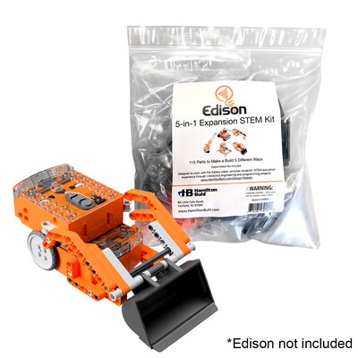 HamiltonBuhl Edibot-C 5-in-1 Edison Construction Robot Expansion Kit, 115 Pieces/Kit (EDIBOT-C)