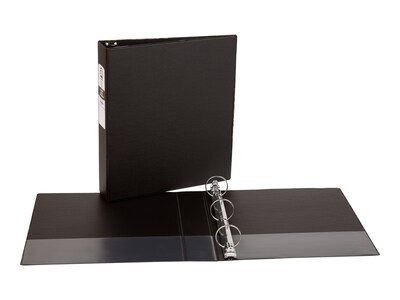 Avery 1 1/2 3-Ring Non-View Binders, Matte Black (03401)