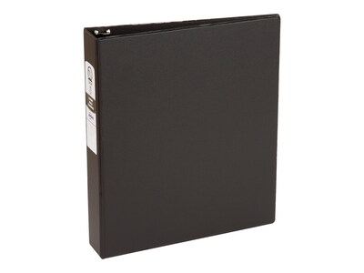 Avery 1 1/2 3-Ring Non-View Binders, Matte Black (03401)