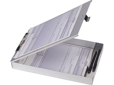 Officemate Aluminum Storage Clipboard, Silver (83200)