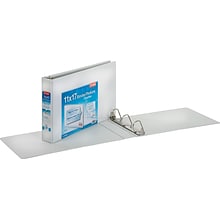 Cardinal ClearVue 2 3-Ring View Binders, D-Ring, White (22132V4)